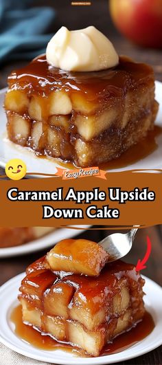 Turn dessert into a festive celebration with the Best Caramel Apple Upside Down Cake. This cake showcases beautifully caramelized apples atop a moist and fluffy cake, making each slice a perfect harmony of sweet and tart. It's a delightful twist on traditional fall flavors. #CaramelAppleCake #UpsideDownCake #DessertTime