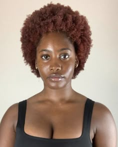 Afro Hair Dye, Dark Ginger Hair, Short Dyed Hair, Hair Tint, Ginger Hair Color, Natural Black Women, Pelo Afro, Dyed Natural Hair