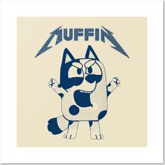 an image of a cartoon cat with the word zuffinn on it's chest