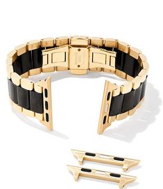 Kendra Scott Women's Dira 5 Link Gold & Black Stainless Steel Bracelet Apple Watch Band | Dillard's Bracelet Apple Watch Band, Kendra Scott Store, Birthday Discount, Bracelet Apple Watch, Apple Watch Series 1, New Bands, Black Stainless Steel, Apple Watch Band, Apple Watch Series