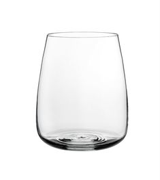 an empty wine glass on a white background