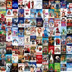 a collage of many different movies and their titles are shown in this image, including the christmas movie poster