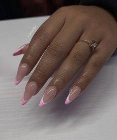 Oval Nails Designs, Gel Acrylic Nails, Drip Nails, Girly Acrylic Nails, French Tip Acrylic Nails, Short Square Acrylic Nails