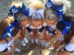 I LOVE the braids instead of the bumps. Cheer hair. #Cheer hairstyles Poofs, Bows, & Nike Pros # cute Braids for cheer Braided Cheer Hair, Cheer Hair Tutorial, Cheer Hairstyles With Bows, Hairstyles With Bows, Cheer Ponytail, Cheerleader Hair, Cheer Hairstyles, Competition Hair, Cheer Athletics