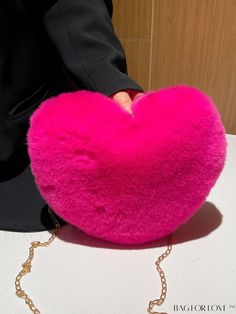 BagForLove - Chic Heart-Shaped Fuzzy Decor Chain Novelty Bag - Fashionable and Unique Product Description Color Hot Pink Type Novelty Bag Bag Size Small Style Casual Strap Type Chain Pattern Type Plain Closure Type Zipper Composition 100% Polyester Material Fabric Size Chart INCH CM Strap Length Bag Length Bag Width Bag Height 40.6 inch 9.1 inch 1.2 inch 7.9 inch Strap Length Bag Length Bag Width Bag Height 103 cm 23 cm 3 cm 20 cm Details Pictures Similar Products h2 { text-align: center; } /* æ¢è¡ */ li{ white-space: normal; word-break: break-all; word-wrap: break-word; } .red-box { width: 100%; display: flex; flex-direction: row; flex-wrap: wrap; justify-content: center; } .red-box > div { width: 190px; height: 250px; margin: 10px; } .red-box > div > a > img { width: 190px; height: 250 Pink Heart-shaped Shoulder Bag For Party, Trendy Heart-shaped Party Bag, Pink Heart-shaped Bag For Valentine's Day, Pink Heart-shaped Bag For Party, Heart-shaped Bags For Valentine's Day, Pink Heart-shaped Evening Shoulder Bag, Pink Heart-shaped Evening Bag, Heart-shaped Shoulder Bag With Chain Strap For Party, Heart-shaped Party Shoulder Bag With Chain Strap