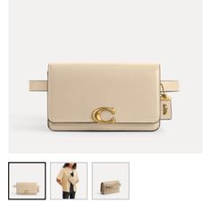 Coach Nwt Cj826 Luxe Refined Bandit Belt Bag Stone Leather Bags Coach, Belt Bag, Coach Bags, Bag Lady, Stone, Leather, Women Shopping, Color