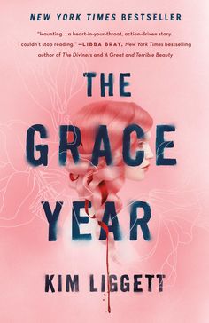 the book cover for the grace year by kim ligget, with an illustration of a woman's head