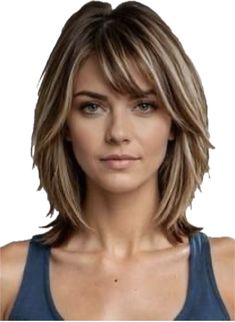 Medium Hair Shaggy Layers, Armpit Length Hair, Medium Shaggy Hairstyles, Shaggy Layers, Mom Haircuts, Rambut Brunette, Medium Haircuts, Face Swap