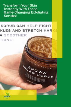 Say Goodbye to Dull Skin: Try These Natural Exfoliating Scrubs Today! The natural exfoliating scrubs are made with ingredients from the earth, ensuring that you give your skin the best care it deserves. Experience the transformative power of nature and achieve a fresh, vibrant complexion. Brown Sugar Body Scrub, Sugar Facial Scrub, How To Clear Pimples, Salt Scrubs, Face Exfoliator, Brown Sugar Scrub, Natural Body Scrub, Affiliate Products, Salt Body Scrub