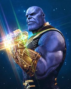 thano holding a glowing light in his right hand