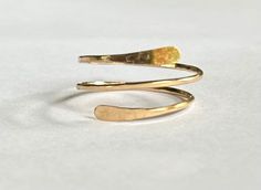 14k Gold Ring, Gold Wrap Ring, Gold Jewelry, Gold Adjustable Ring, Hammered Gold Ring - Etsy Gold Minimalist Adjustable Bypass Ring, Adjustable Yellow Gold Bypass Ring With Open Band, Adjustable Gold Toe Bypass Ring, Adjustable Hand Forged Gold Stackable Rings, Adjustable Gold Hammered Stackable Rings, Gold Wrap Ring, Hammered Gold Ring, Birthday Events, Layered Rings