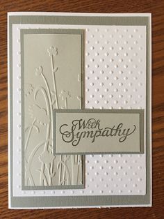 Sympathy Cards Handmade Simple Beautiful, Diy Sympathy Cards, Casino Cards, Clean And Simple Cards, Cards Sympathy, Handmade Greeting Card Designs