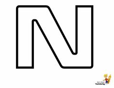 the letter n is made up of black and white lines, which are outlined in two different