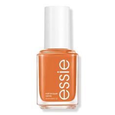 Midtone terracotta orange with red undertones and a cream finish   For the perfect manicure, apply one coat of any of Essie's base coats on nails. Follow with two coats of essie original nail color. Finish with any one of Essie's top coats. Essie provides a creamy rich color in iconic shades with a chip resistant formula. Whether you are going for a classic or a trendy-chic style, with over 300 colors to choose from you can be sure to find a thrilling look. Each hue provides flawless coverage ensuring a stand-out manicure. Essie nail polish is the go-to brand when it comes to guaranteed professional and high-quality manicures. All Essie nail polishes are DBP, toluene and formaldehyde free. Directions: Prep your nails and apply a base coat  Brush on two coats of your favorite Essie nail c Nail Colors Essie, Bright Nail Polish, America Nails, Essie Nail Colors, Essie Polish, Orange Nail Polish, Orange Nail, Summer Nail Polish, Shine Nails