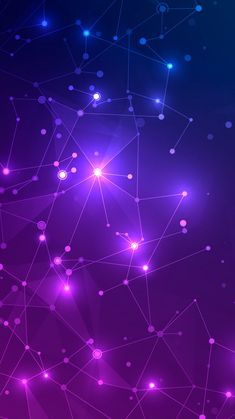 an abstract purple background with lines and dots