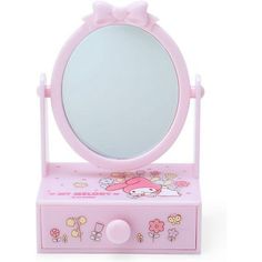 Product Size (W x D x H): Approx. 3.9 x 2.4 x 5.7 inches (10 x Main Materials/Materials: ABS resin, glass The mirror is angle adjustable Sanrio Mirror, Clay Mirror, Mirror Stand, Standing Mirror, My Melody, Makeup Mirror, The Mirror, Bedroom Makeover, Makeup Accessories