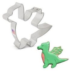 Unleash your creativity with the Ann Clark Dragon Cookie Cutter! Measuring 4 inches, this unique cutter is perfect for crafting impressive, dragon-shaped cookies, ideal for fantasy-themed parties, birthdays, or just for fun. Made in the USA from high-quality, certified food-safe American steel, this durable cutter ensures safe and reliable use. Add a touch of magic to your baking with the Ann Clark Dragon Cookie Cutter, a must-have tool for any imaginative baker. Size: 4". Dragon Cookies Decorated, Cutout Cookies Decorated, Dragon Baby Shower Invitations, Worlds Best Cookies, Dragon Baby Shower, Cookie Decorating Supplies, Dragon Cookies, Cutout Cookies, Creative Baking