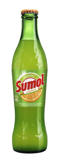 a bottle of sunol orange juice on a white background