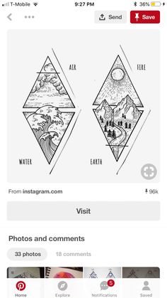 the instagramr app on iphone shows an image of mountains and trees