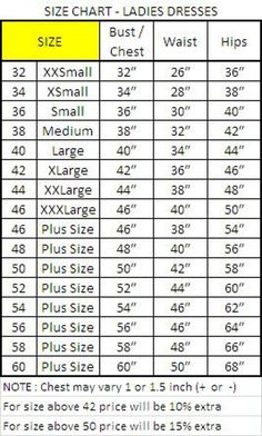 the size chart for ladies's dress sizes in yellow and black, with an image of