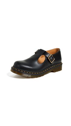 PRICES MAY VARY. Constructed on the iconic, durable Dr. Martens air-cushioned sole Good slip resistance and abrasion Air cushioned sole Buckle fastening Recognizable Dr. Martens yellow welt stitching Dr Martens Polley, Doc Martens Women, Bar Shoes, Zapatos Mary Jane, Dr Martens Womens, Foot Injury, T Bar Shoes, Winter Shoes For Women, Black Dress Shoes