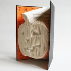 an open book that is shaped like a face