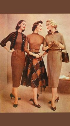 40s Mode, Three Women, Design Moda, 20th Century Fashion