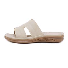 Walk with comfort and style in our Siketu Off the Coast Cushioned Flat Sandals. The perfect blend of fashion and practicality, these sandals provide cushioned support for your feet while boasting a trendy coastal look. Available in apricot, add a touch of whimsy to your summer wardrobe. Cheers to happy feet! 0.98'' heel Slip-on PU upper Synthetic Arch support footbed™ Cushioned Insole™ Anti-skid rubber sole The Coast, Arch Support, Summer Wardrobe, Flat Sandals, Apricot, Rubber Sole, Arch, Walking, Slip On