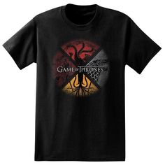 a black t shirt with the game of thrones logo on it