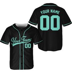 - Premium Material: Our Baseball Jerseys for women men are made from lightweight polyester, boxed flatback mesh fabric offers outstanding durability, insulation, and wrinkle resistance, which provide our customers with a great put-on experience. The elegant workmanship ensures the custom baseball jerseys fits your body excellently. - Customized Baseball Jersey: Let's create your own design with our personalized baseball jersey. Select the desired size and color, then enter the name and number. Please read the size information for choose your own size. - Suitable for any occasion: Straight-fit Baseball Jerseys are prepared with full button sown closures. Our baseball jerseys can be worn on a variety of situations, including hanging out with friends, attending athletic events, or even as cus Green Casual Breathable Jersey, Breathable Crew Neck Tops For College, Black Tops With Name Print For Team Events, Casual Breathable Jersey For College, Casual College Jersey, Breathable, Casual Baseball Jersey With Name Print For Sports, Fitted Black Baseball Jersey, Black Sports Top With Baseball Collar, Black Breathable Crew Neck Baseball Jersey