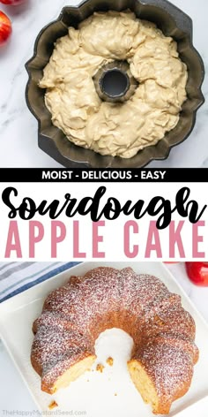 sourdough-apple-cake Sourdough Apple, Sourdough Desserts, Sourdough Bread Starter, Apple Cake Recipe