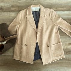 Topshop Blazer Tan Color, White Inside Raw Edge, Intentional Fringe New Without Tags Everyday Fall Beige Blazer, Everyday Beige Blazer For Fall, Everyday Neutral Fall Blazer, Neutral Everyday Fall Blazer, Colored Blazer, Tan Color, Raw Edge, Blazer Suit, Burlap