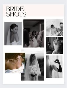 the wedding photo is taken in black and white, with many different shots to choose from