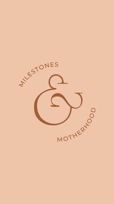 the logo for milestones and motherhoods, an online store that sells organic products