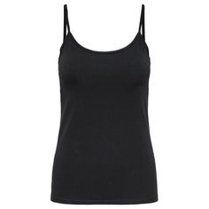 Brand: Only Gender: Women Type: Tank-Top Season: Spring/Summer PRODUCT DETAIL • Color: black • Sleeves: straps COMPOSITION AND MATERIAL • Composition: -95% cotton -5% elastane • Washing: machine wash at 30° Black Undershirt, Women's Undershirts, Cotton Tunic Tops, Floral Ruffle Top, Black Sleeves, Strappy Tank Tops, Polyester Jacket, Summer Color, Cotton Tank Top