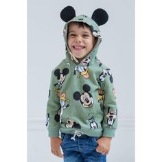 Give your little one the gift of Disney magic with this cute and stylish Disney Mickey Mouse Hoodie. Your child will look and feel so adorable in gear featuring their favorite mouse-ear friend. With such an iconic, timeless and classic character on their side, your little one is sure to shine! Winter Essentials Clothes, Mickey Mouse Hoodie, Disney Outfit, Disney Hoodies, Boys Fleece, Hoodie Green, Mickey Ears, Clothing Essentials