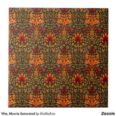 an orange and black pattern with red flowers on the bottom right corner is shown in full color