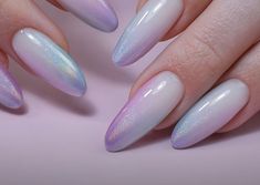 Purple Fade Nails, Purple Blue Nails, Ombre Chrome Nails, Gradation Nails, Quartz Nails, Emerald Nails, Glam Nails