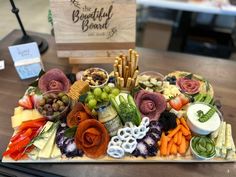 a platter filled with different types of food