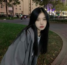 Black Hair Korean, Straight Black Hair, Girls With Black Hair