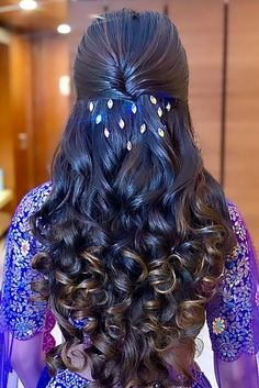 Long Bridal Hair, Hairstyles Design, Medium Hair Styles For Women, Engagement Hairstyles, Bridal Hairdo, Open Hairstyles