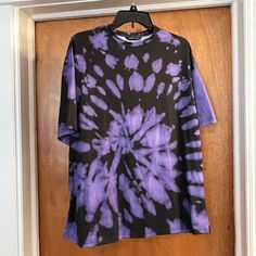 Shein Women’s Black & Purple Tie Dye Oversized Short Sleeve T-Shirt Size Medium Excellent Never Worn Condition Oversized Purple T-shirt For Summer, Oversized Purple Tops For Streetwear, Oversized Purple Summer T-shirt, Purple Oversized Short Sleeve Top, Goth Tie Dye, Moodboard Pictures, Black Tie Dye Shirt, Baggy Shirts, Shein Women