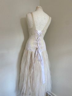 Fairy Style Fitted Wedding Dress, Fitted Fairy Wedding Dress, Fitted Fairy Style Wedding Dress, Fairycore Tulle Wedding Dress, Whimsical White Wedding Dresses, White Fairycore Fairy Dress For Wedding, White Fairycore Dress For Wedding, White Tulle Fairy Dress For Wedding, Fairy Style Tulle Wedding Dress