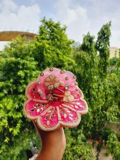 Handwork poshak for laddu gopal. It includes one poshak. one patka and mukut. size 3.. Gota Work Tikka For Festivals And Gifts, Handmade Traditional Tikka For Festivals, Traditional Handmade Tikka For Festivals, Festival Tikka With Gota Work As Gift, Festival Gift Tikka With Gota Work, Gota Work Tikka For Puja And Diwali, Traditional Handmade Tikka For Diwali, Traditional Handmade Tikka For Festive Occasions, Festive Tikka With Gota Work As Gift