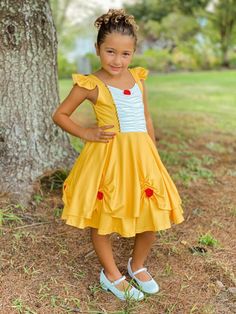 Beauty Twirly Soft Dress Princess Dress Belle Costume - Etsy Disney Halloween Parties, Belle Costume, Disney Princess Dresses, Girls Casual Dresses, Belle Dress, Princess Costume, Soft Dress, Dress Princess, Simple Girl