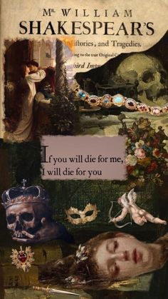 the cover of shakespeare's novel if you will die for me, i will die for you