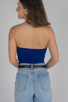 Perfect for your next night out, we love this chic and stylish tube top. It features a strapless sweetheart neckline with boning to the front. Dress it up with a mini skirt and heels or keep it simple with your favorite denim jeans and layered accessories. It comes in four great colors: black, cobalt blue, white or fuchsia. Size medium length: 12 inches. *Materials: 67% Viscose 28% Rayon 5% Spandex, Lining: 95% Rayon 5% Spandex Fit: This strapless tube top features a corset-like design with boni Strapless Tube Top With Built-in Bra For Day Out, Trendy Tube Top With Built-in Bra For Day Out, Flirty Summer Tube Top With Built-in Bra, Fitted Tube Top With Built-in Bra For Night Out, Fitted Strapless Tube Top For Spring, Fitted Tube Top With Built-in Bra For Date Night, Bandeau Tube Top With Built-in Bra For Night Out, Fitted Flirty Tube Top With Built-in Bra, Blue Tube Top With Built-in Bra For Summer