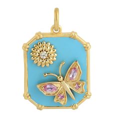 This Necklace Pendant is handmade in 14k Gold :4.254 grams , Enamel with and Diamond :0.03 cts, Sapphire: 0.26 cts Pendant Length- 27X17MM BEANT-7974 This jewelry is made by hand featuring detailed workmanship. Be careful to avoid dropping or banging as physical impacts can result in damage to the pieces including stones falling off. To care for your jewelry, take caution to keep away from harsh chemicals, Perfume, and Water. You may wipe with a clean polishing cloth to maintain a beautiful shin Ear Wrap Earrings, Pendant Diamond, Octagon Shape, Enamel Necklaces, Natural Blue Sapphire, Delicate Rings, Gold Enamel, Butterfly Pendant, Online Jewelry Store