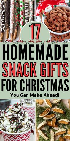 homemade snack gifts for christmas that you can make ahead