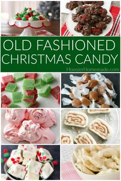 old fashioned christmas candy recipe collage